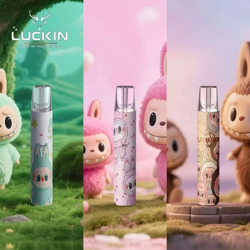 LUCKIN幸運主機日漫蠟筆小新潮玩拉布布聯名款一代電子煙煙桿:圖片 2